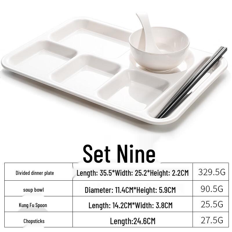 Shengjia Melamine 3-Compartment Canteen Plate