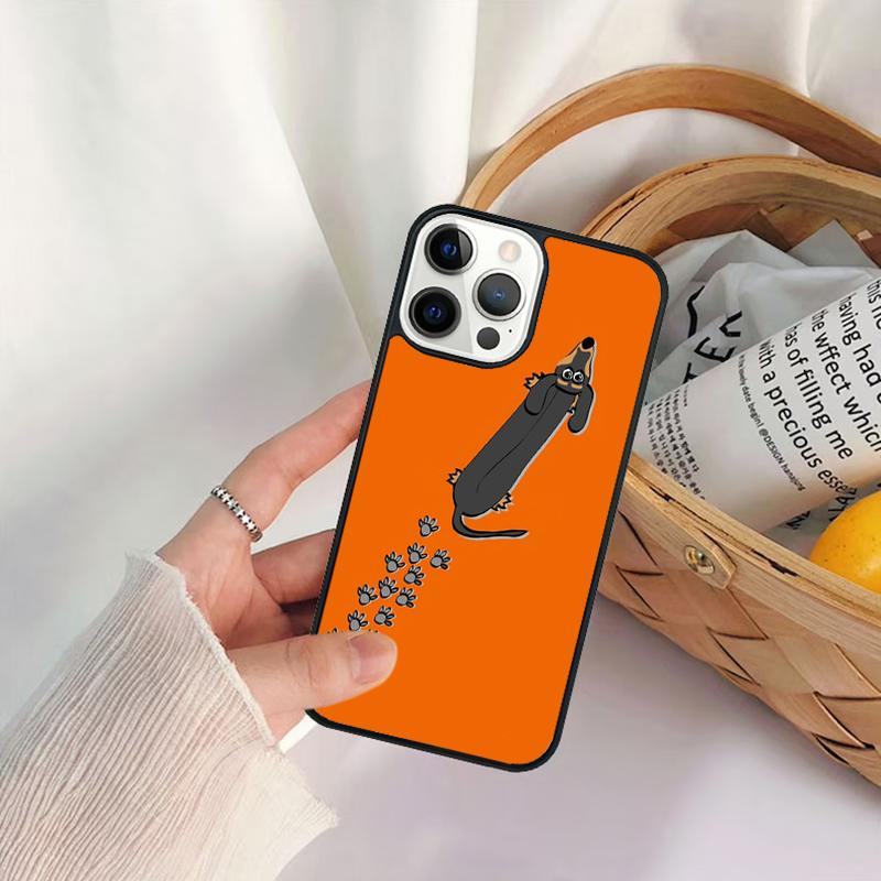 Sausage Dog Dachshund Art Phone Case For iPhone 17 Air 16 15 14 11 12 13 Pro MAX Plus Coque Cover Shell