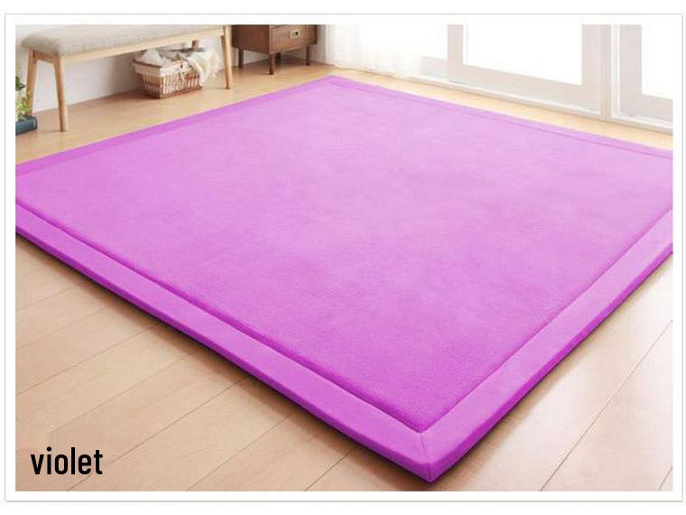 

Минималистичный японский коралловый флис татами коврик-мешок с фасолью: Утолщенный коврик для пола для детей и йоги 100x200 cm / 1.7 kg фиолетовый
