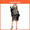 Elegante Gatsby Flapper Perlenbesetzte Vintage Fransen Pailletten Ärmellose Damen Partykleider für zeitlosen Stil