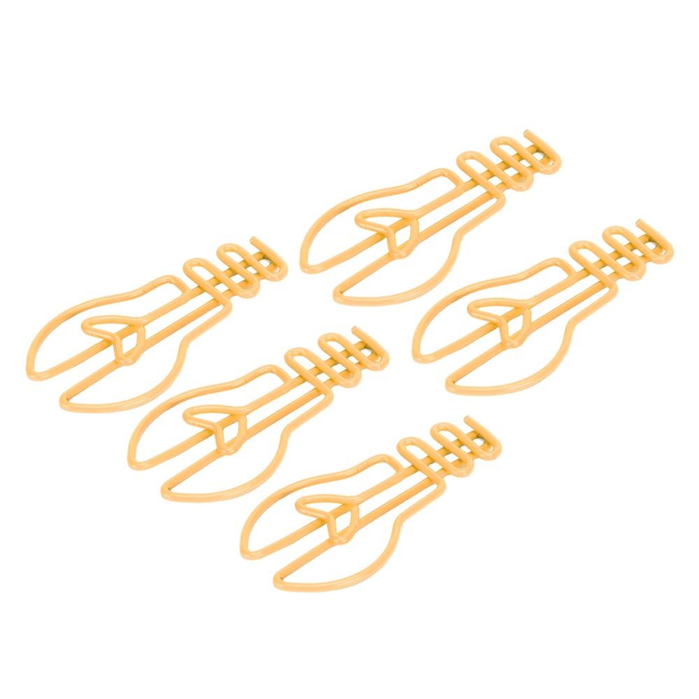 100pcs Yellow/Pink Cute Paper Clips Plastic-coated Metal Metallic Paper Clips  Office Supplies
