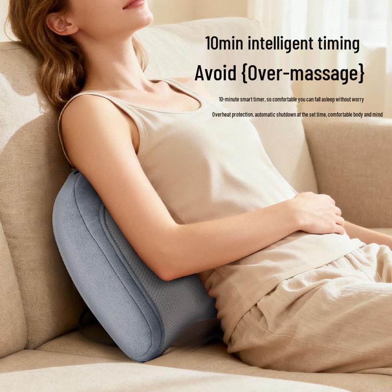 Rechargeable Wireless Massage Pad for Home & Office: Lumbar Support & Vibration Relaxation