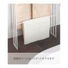 Yamazaki Jitsugyo 4979 Bath towel hanger that can be hung from the side, 3 rows, white, approx. W70XD14XH81cm, tower, easy to hang, large size can