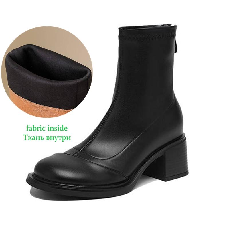Krazing Pot Microfiber Winter Round Toe Modern Platform Size 33 Boots Size 43 Office Lady Women Fashion Ankle Boots