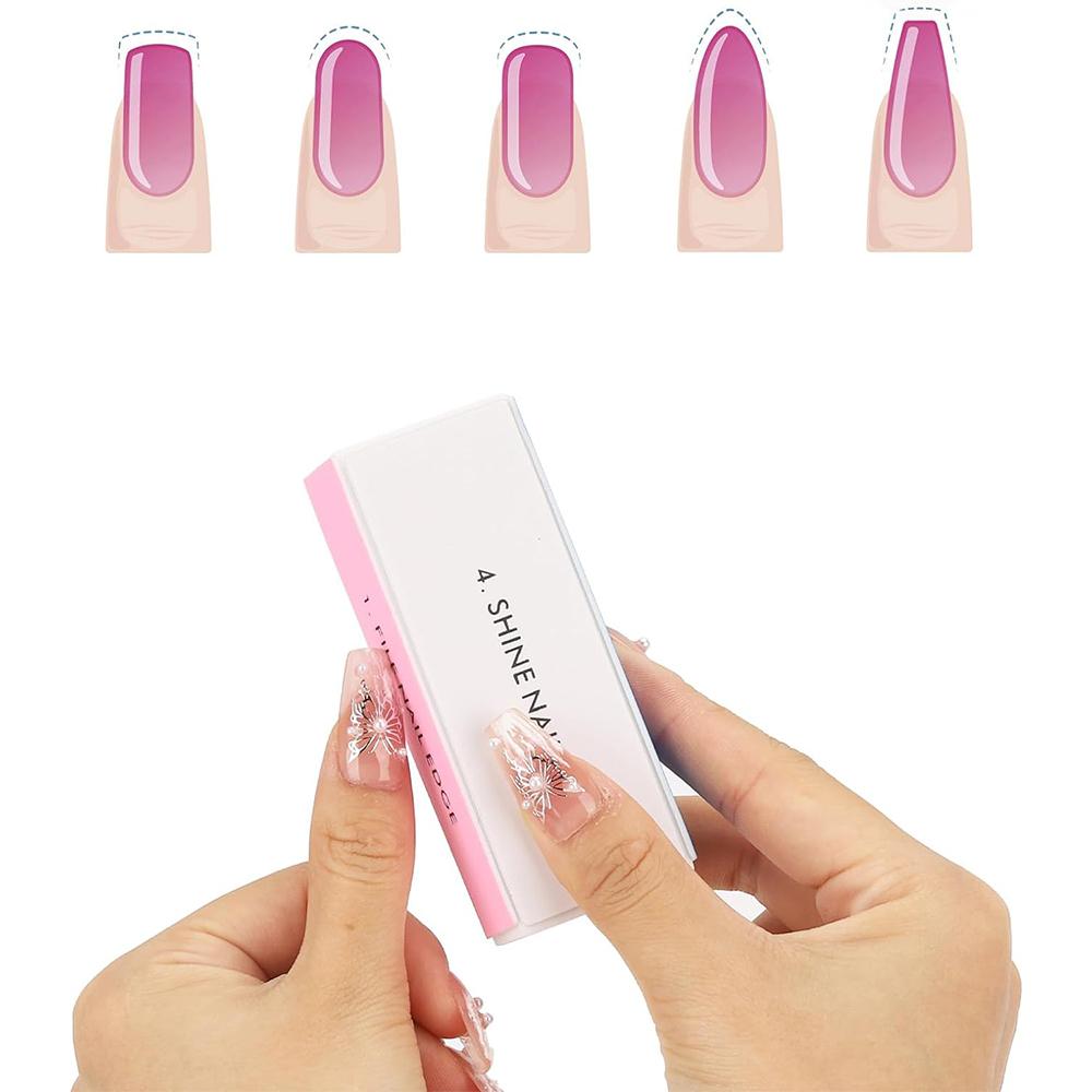 LINMANDA 4 Way Nail Buffer Block Nail Files and Buffers Smooth Buff Shine Professional Nail Files for Home and Salon DIY Use