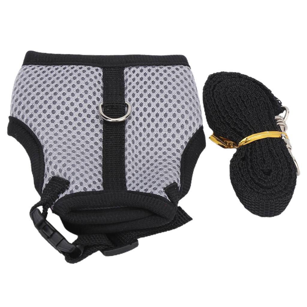 Kleintier Mesh Atmungsaktives Zuggeschirr Brust Rücken für Schwein Meerschweinchen Haustierbedarf