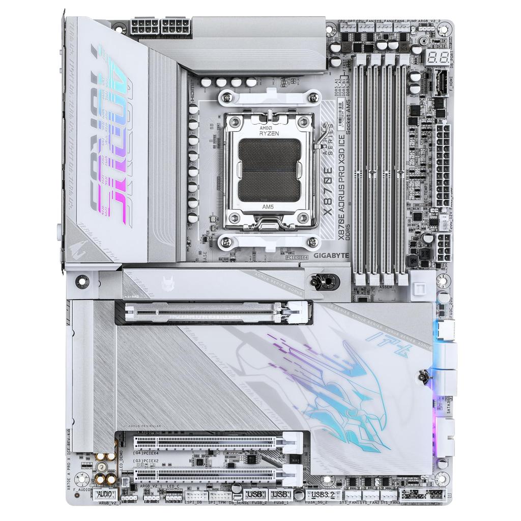 GIGABYTE X870E AORUS PRO X3D ICE ATX Motherboard MB6871