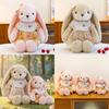 Peluche di Coniglio Più Carino con Vestito a Fiori e Decorazione a Fiocco per Bambini e Adulti