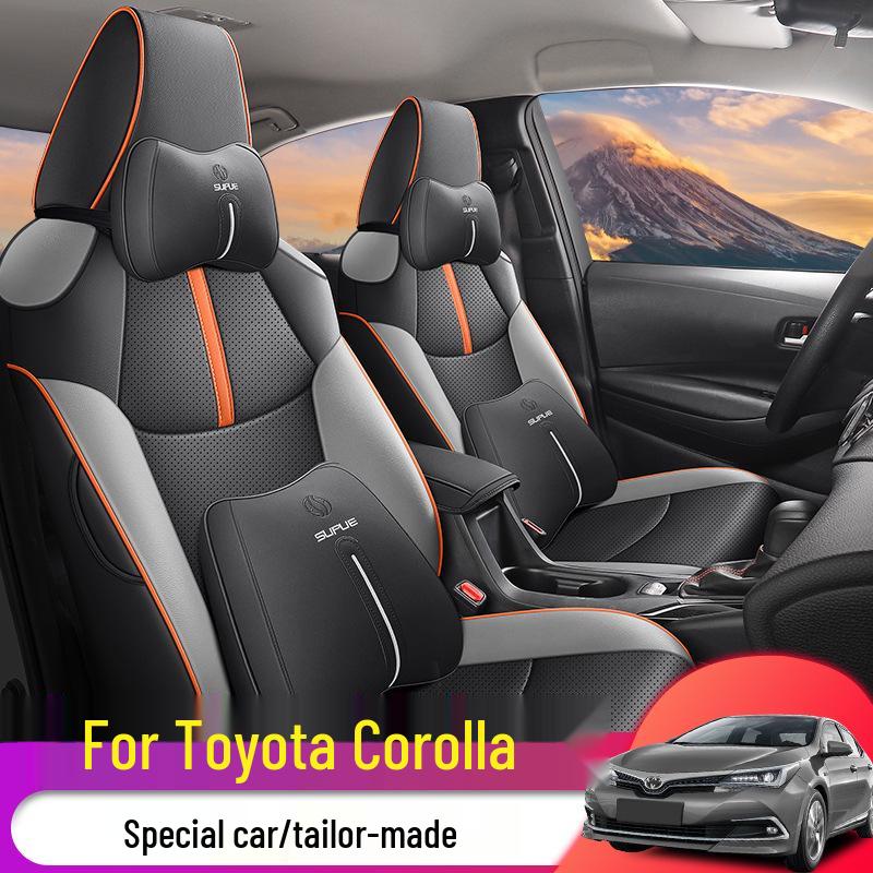Corolla-Specific One-Piece Leather Seat Cover & Cushion
