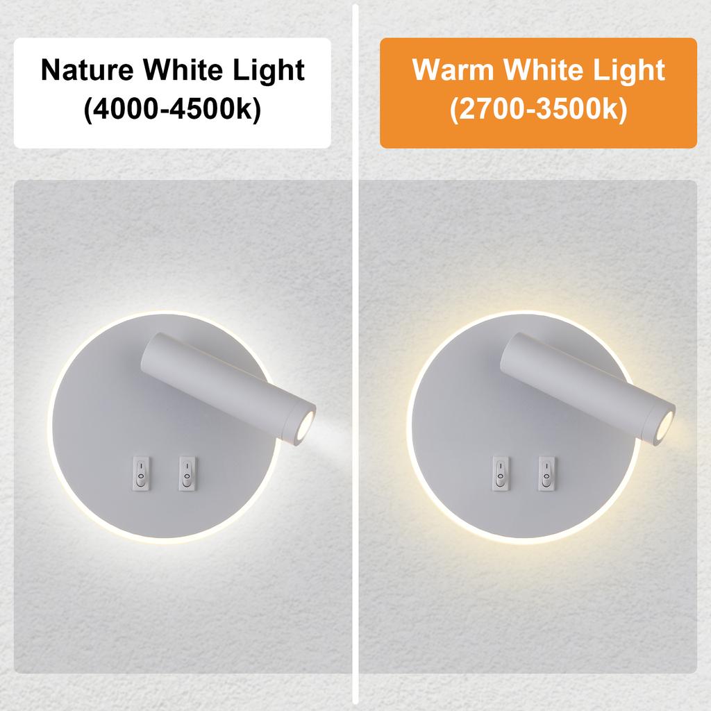 3W 10W LED Spotlight Wall Lamp 330 Degree Rotation Adjustable Indoor Backlight Sconce Lamp With Switch Home Bedroom Lighting