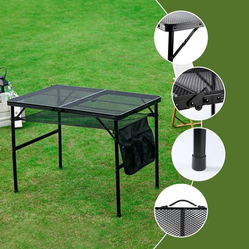Portable Outdoor Folding Table Adjustable Height Camping Table Lightweight Aluminum Alloy Picnic Tables IGT Tactical Table