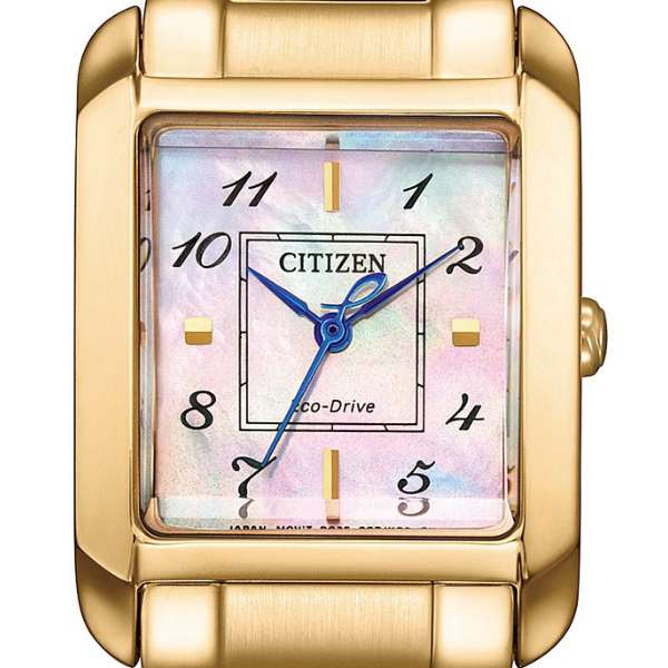 CITIZEN L EW5603-89Y SQUARE Women's Watch Eco-Drive Solar Gold Mother-of-Pearl Waterproof