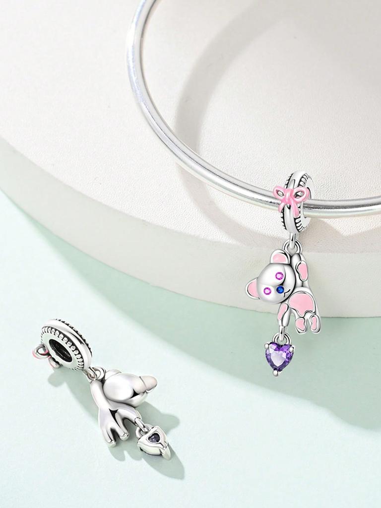 Charm Copper Colors Cute Little Bear Bead For Original Bracelet Diy Beads Charms Jewellery Making Gift For Women Styfne