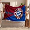 Couverture polaire personnalisée Bayern Munich avec logo de football, texte de nom personnalisé, couverture d'appoint douce et chaude pour la maison