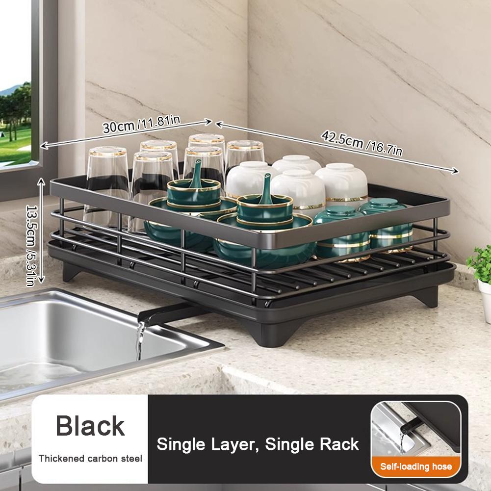 Dish Drying Rack with Drainboard Sink Organizer Dish Racks Dish Strainer Shelf for Kitchen Storage Counter Organizer