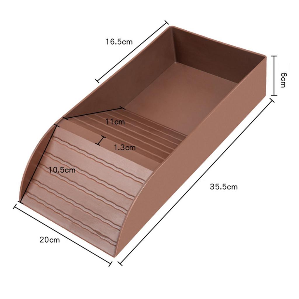 Water Bowl for Tortoise, Reusable Feeding Dish with Slope Feature