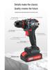 Brushless Dual-Speed Hand Drill with Lithium Battery and Metal Chuck