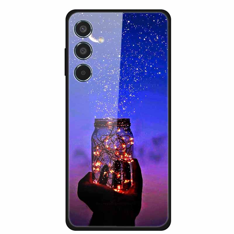 Tempered Glass Case For Samsung S25 Plus Case S 25 Plus Hard Back Cover For Samsung Galaxy A16 M55 A55 Phone Case Soft Bumper