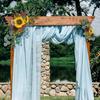 Artificial Wedding Arch Flowers Kit, Sunflowers Rustic 2pcs Flower Garland for Lintel, Wall, Door Party Reception Decoration