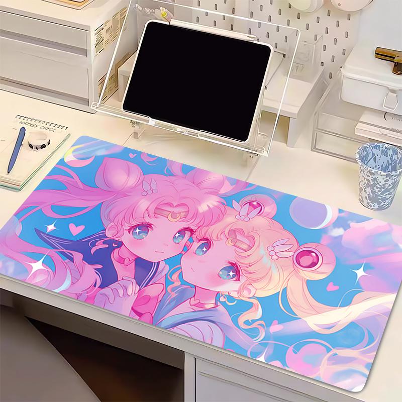 Mouse Pad kawaii SSailor Moons anime Gamer Keyboard Mousepad pink aesthetic gaming Extended desk mat Antifray Pad Mouse Mats