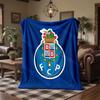 FC Porto Print Flannel Blanket Soft Warm Sofa Bed Throw Blanket For Home Office Bedroom