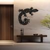 Modern Laser Cut Metal Wall Art Gecko Lizard Decor Tropical Animal Garden Sculpture Geometric Home Hanging