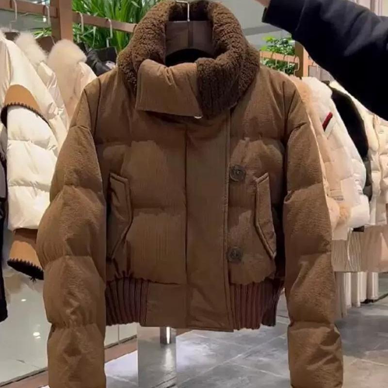 

New cotton-padded clothes women s winter short loose casual trendy cotton-padded clothes small cotton-padded jackets thickened coats L хакі