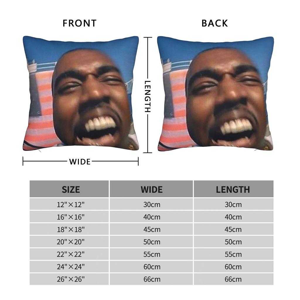 K-kanyes W-wests Funny Meme Pillowcase Accessories Soft Cushion Cover Decorations Throw Pillow Case Cover Seater Multi Size