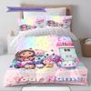 Name Custom Gabby Pattern Bedding Set Quilt Cover Pillowcase Home Decor Gift (1 * Duvet Cover + 2 * Pillowcase, Without Core)