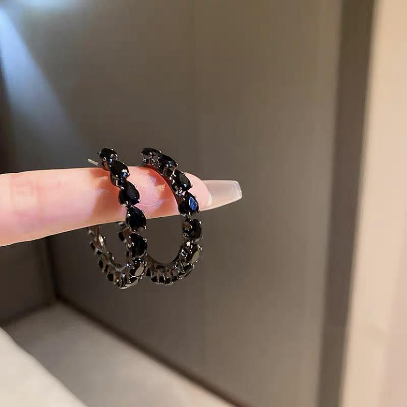 

Серьги-кольца в форме капли воды в форме буквы С, нишевый дизайн, легкие, роскошные, нишевый дизайн, женские серьги