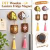 Wooden Refrigerator Magnet Battery-powered Refrigerator Stickers  Kitchen Decor