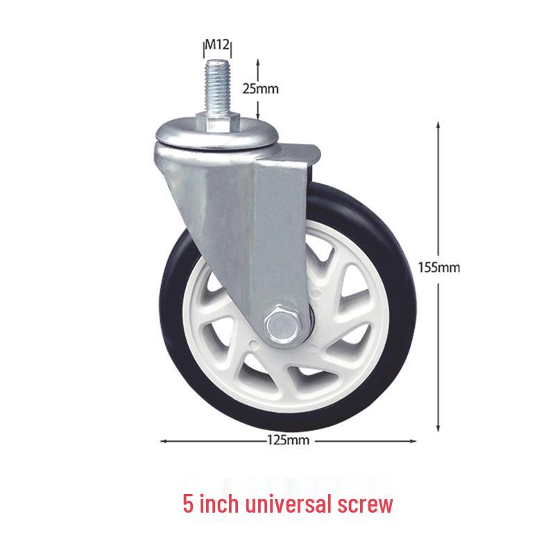 Universal Medium Duty Casters with Brake – 3, 4, 5 Inch Wheels for Equipment & Tool Carts