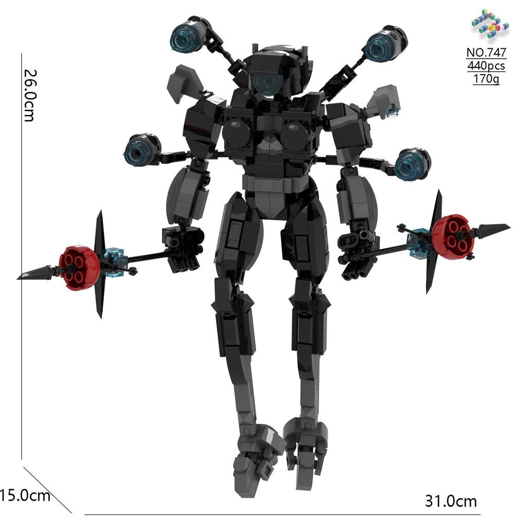 Titan Monitor & Toy Building Block Minifigure Set: Man vs. Toilet Man, Clock Man, TV Man, Audio Man