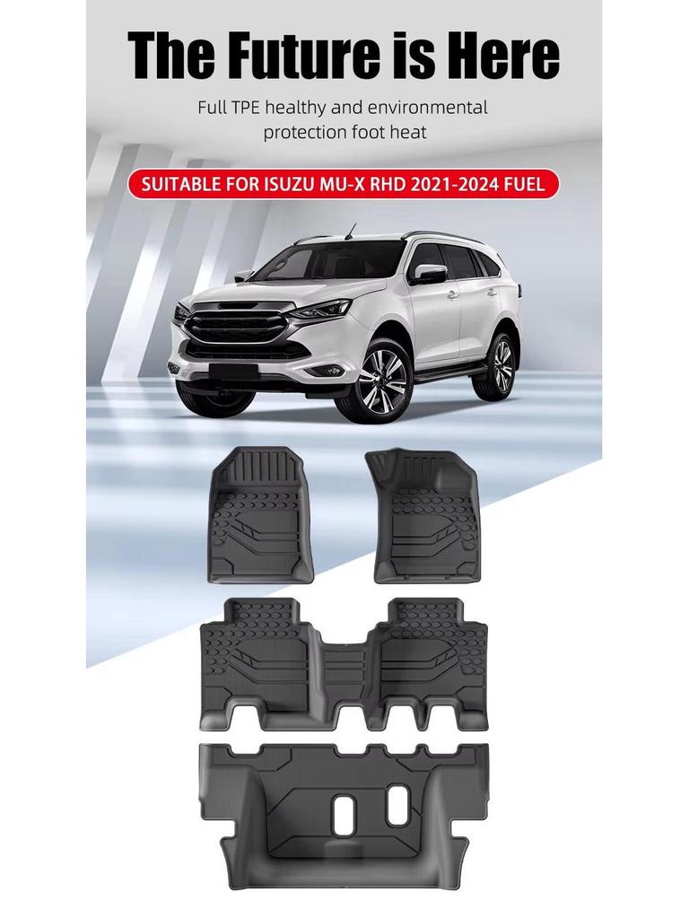 2021-2024 Isuzu MU-X RHD 3D TPE Floor & Trunk Mat