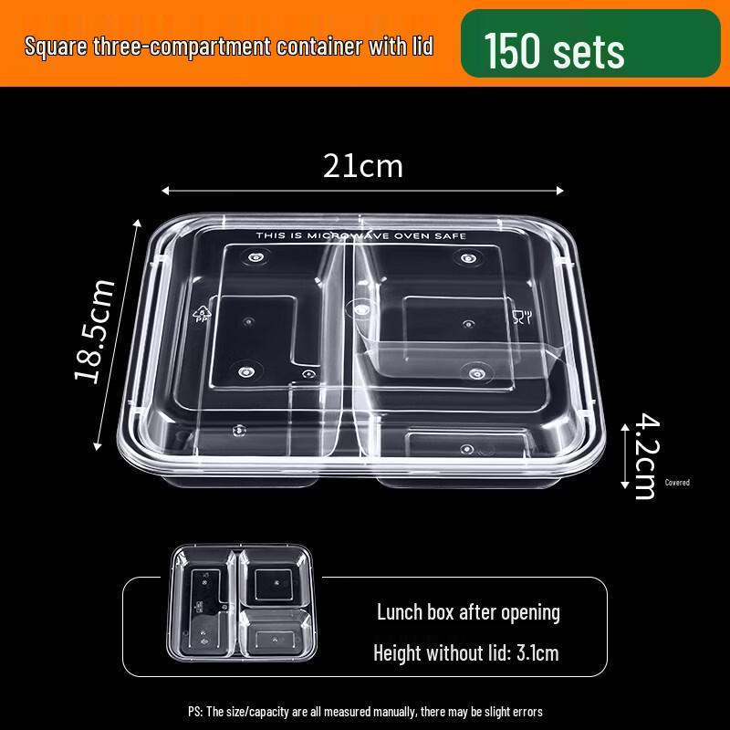 Disposable Divided Bento Meal Box