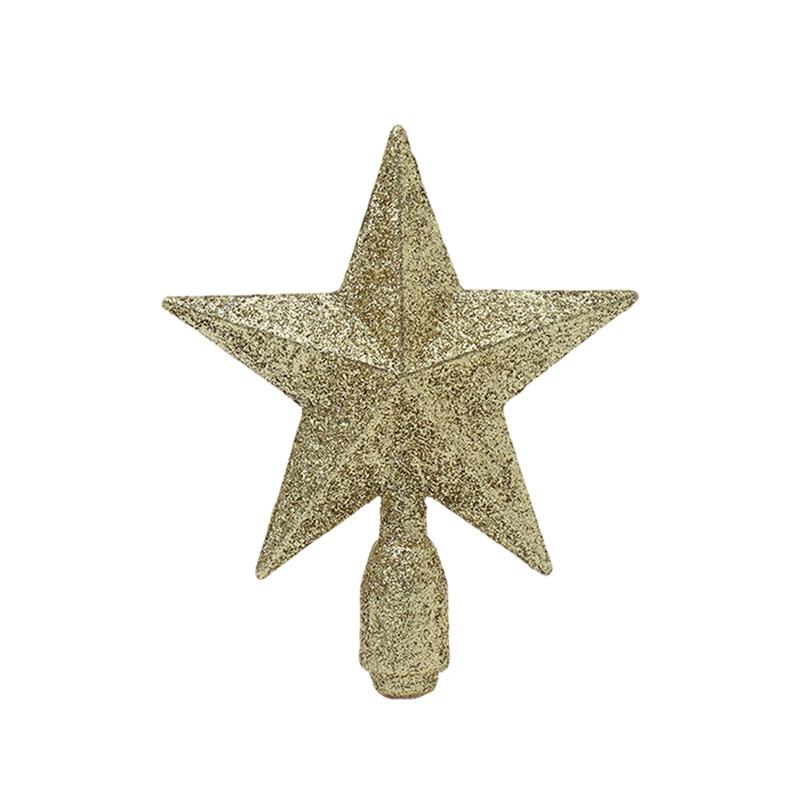 3Pcs Red Star Christmas Tree Top Decoration Merry Christmas Decoration for Home Decor Star New Year's 2025 Ornament Accessories