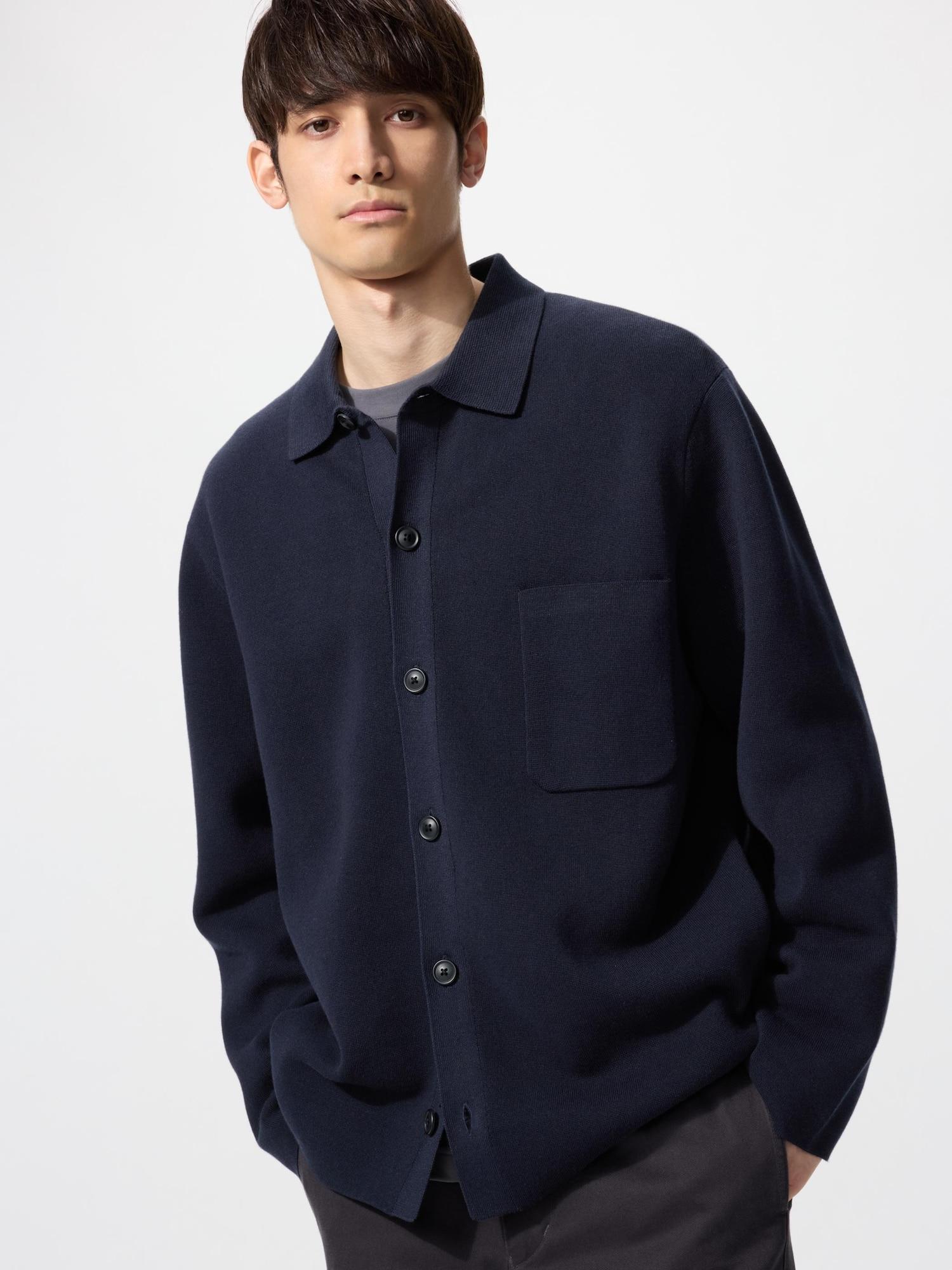 

Кардиган с воротником-стойкой Uniqlo Milano Lip 69 NAVY/MEN 4XL