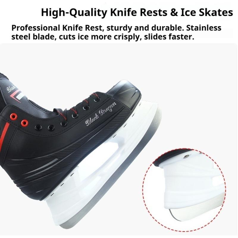 Professional Ice Hockey Skating Shoes PP Shell Ice & Roller Skates with Stainless Steel Blade for Adults Children Beginners