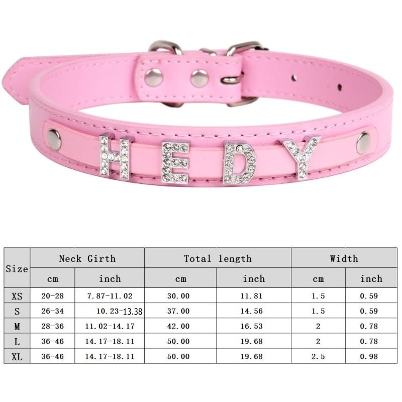 Zgărzi Personalizate pentru Câini Pisici DIY Nume Cățeluș PU Piele Zgărzi Strasuri Sclipitoare Accesorii pentru Câini Zgărzi pentru Animale de Companie pentru Câini Mici Medii