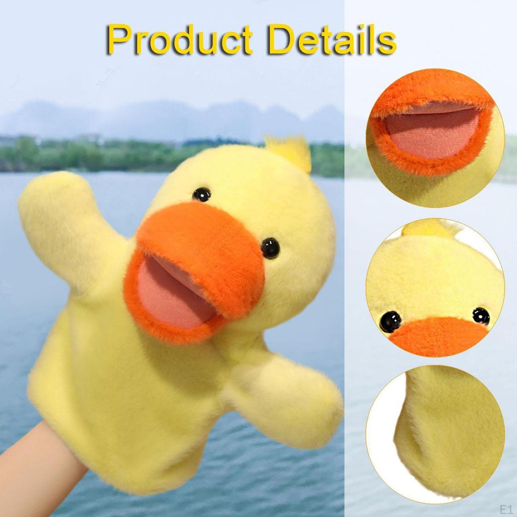 Animal Hand Puppet Interactive Realistic Jokes Role Play Head Gloves Stuffed Toy for