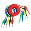 5Pcs 4Mm Banana To Hook Test Leads Stackable Banana Plug To Test Hook Clips Flexible Testing Cable Wires Voltage Regulator Wire