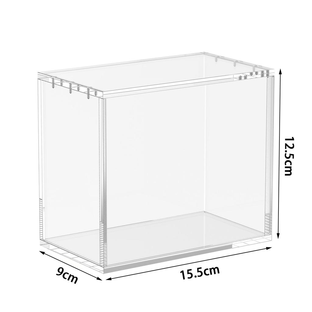 Acrylic Display Box Magnetic Closure Stackable Clear Trading Cards Collectibles Storage Case Figurines and Blind Box Organizer