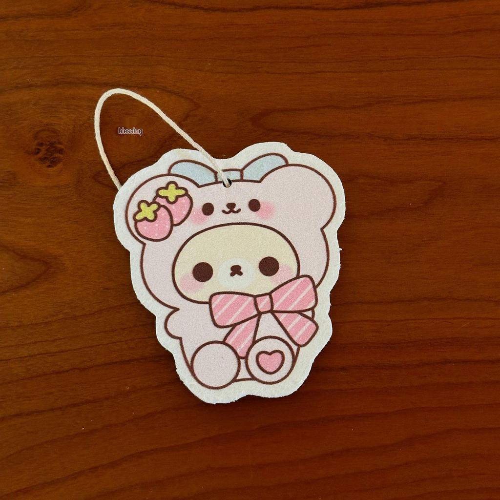 Rilakkuma Cartoon Dishwashing Sponge - Compressed Wood Pulp Cotton Scrubber