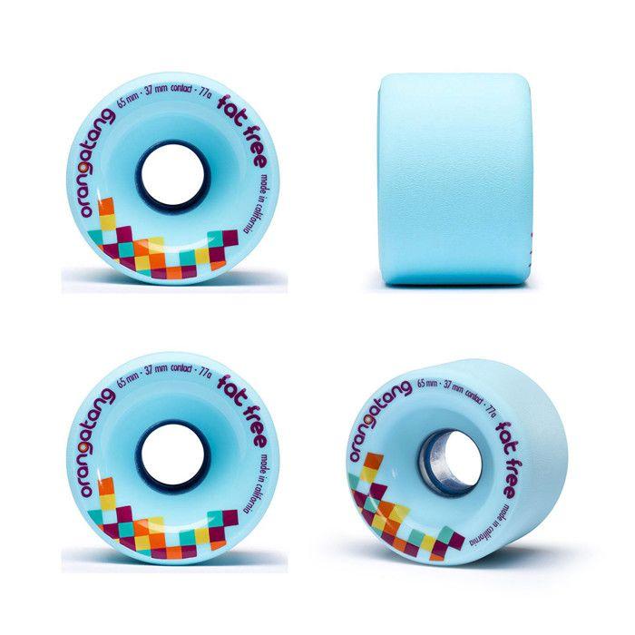 ORANGATANG FAT FREE 65 x 37 mm 77A Bleu - Pack de 4 roues polyvalentes