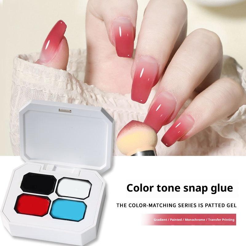 1Pcs 9-Color Solid Pat Glue Nail Polish Nail Oil Glue Flash Crushing Diamond Glue Durable Nail Art Creation Decoration Tool Diy