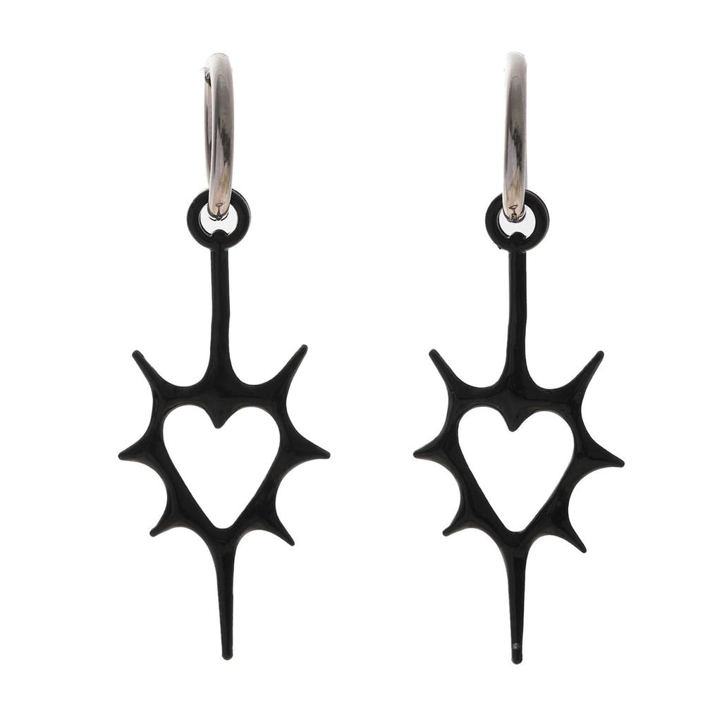 Gothic Punk Style Thorn Heart Earrings Stylish Goth Thorn Heart Earring Jewelry Beautiful Ear Rings Ear Pendant Charm