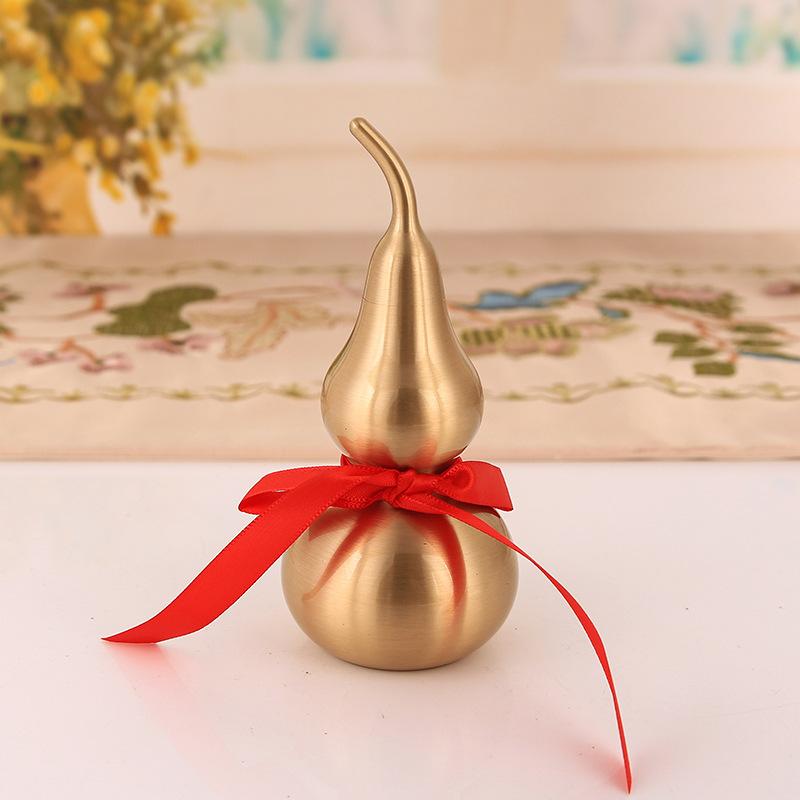 Медный кулон-тыква на удачу, открывающийся, медный кулон-тыква, орнамент, чистая медь, монеты пяти императоров, автомобильный орнамент