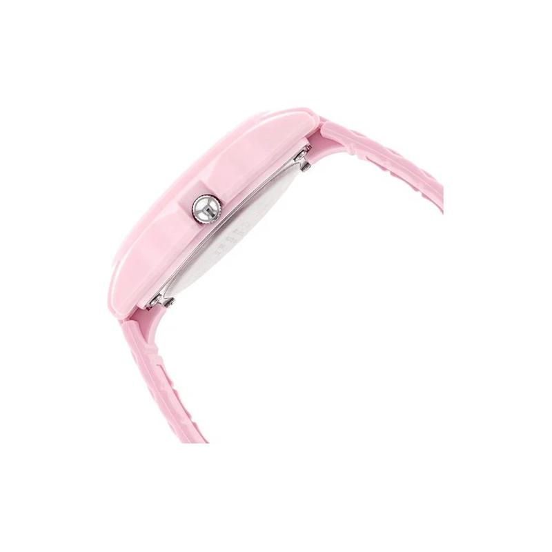 Casio DRESS Pink Battery Quartz Movement Resin Strap Japanese and Korean Watch Women's Watch Silver Dial LX-500H-4E4