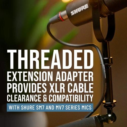 Shure by Gator Desktop Microphone Arm Stand, SH-BROADCAST2, with a Maximum Arm Length of 83.8cm and a 360-degree Rotating Base, for Audio Recording, V