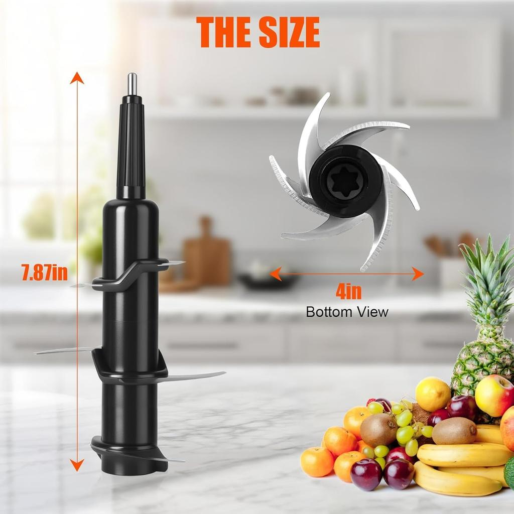 6-Blade Replacement for Ninja Blender 72oz Pitcher, Compatible with Ninja 1100W 1200W 1500W, BL500 BL610 BL642 BL660 BL681A BL682 BL700 BL770 BL780...